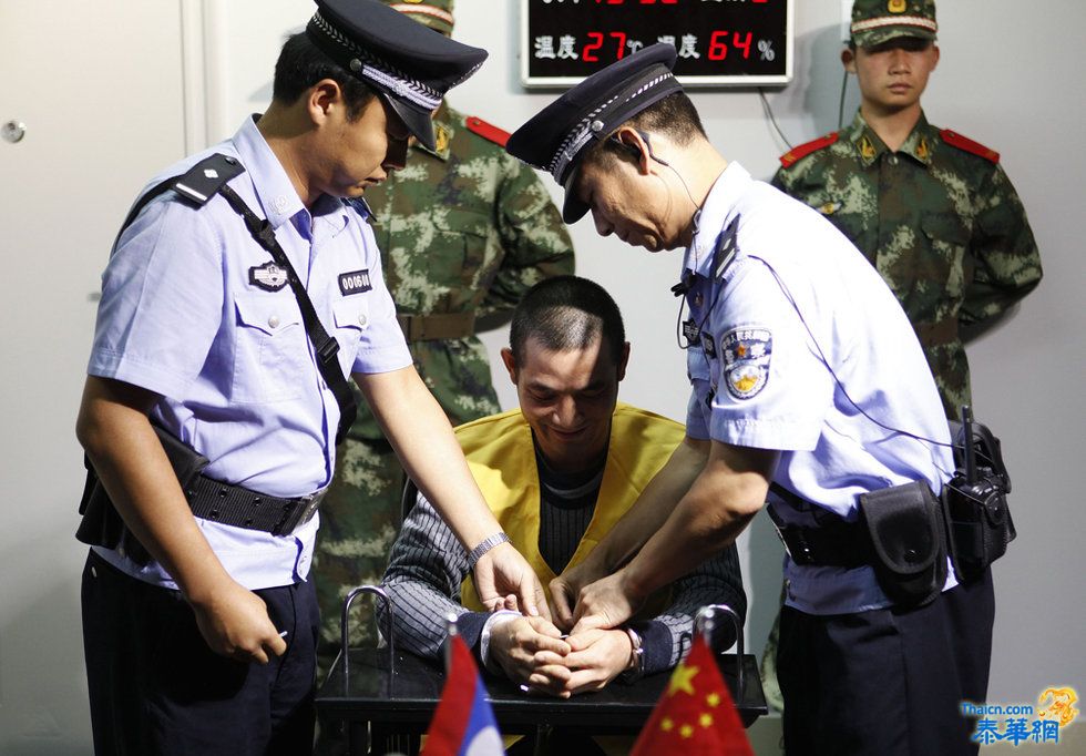 湄公河惨案主犯微笑被审