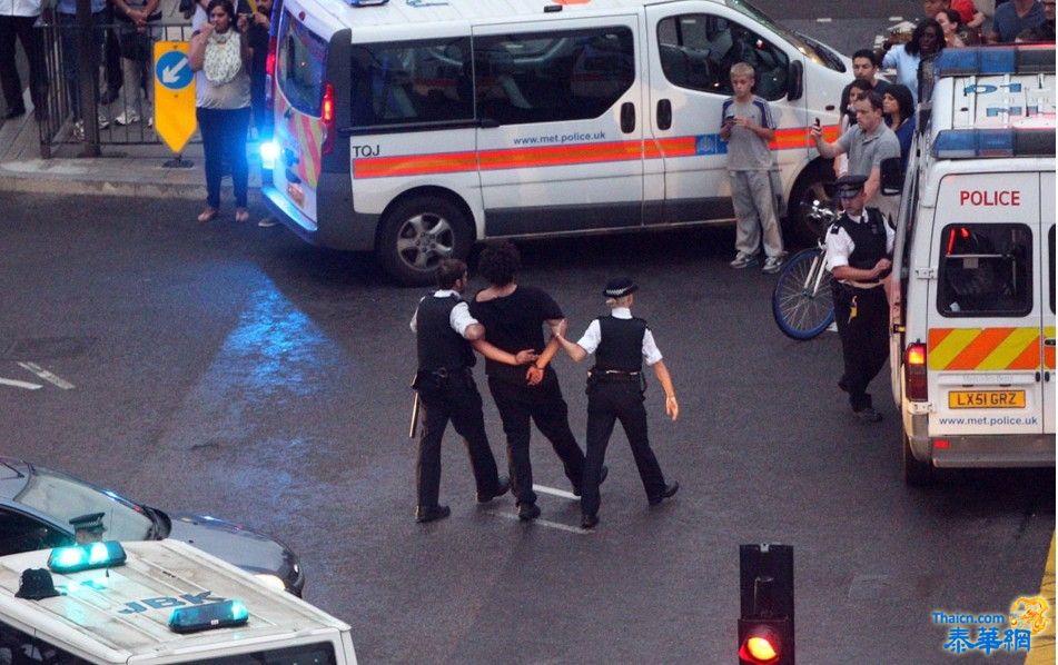 奥运抗议者上街示威遭逮捕