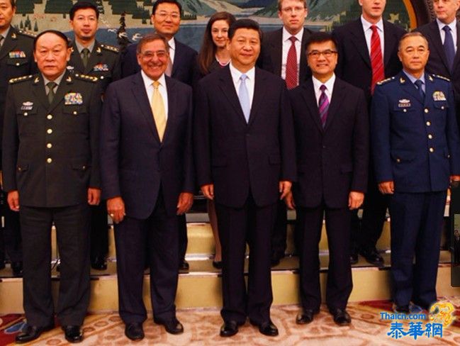 骆家辉陪同美国国防部长帕内塔会见习近平