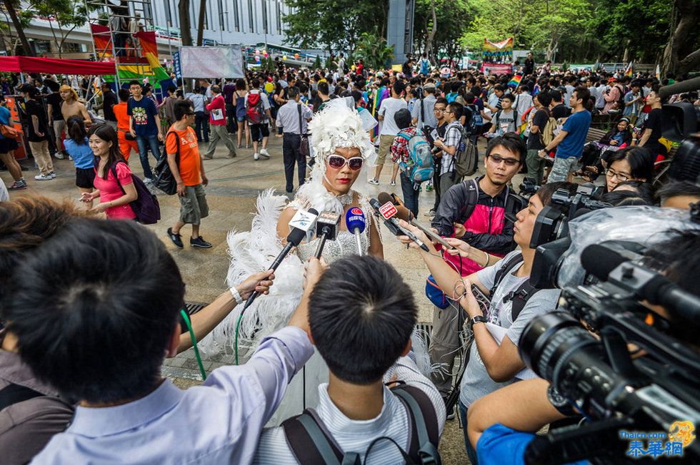 香港同性恋团体游行呼吁平等权利