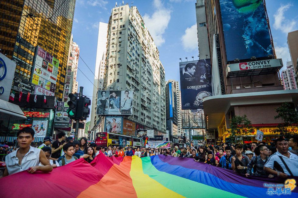 香港同性恋团体游行呼吁平等权利