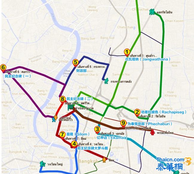 示威者兵分9路发起总攻路线图华文版