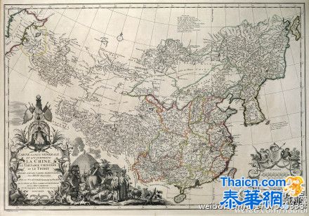 德国1735年绘制的中国地图