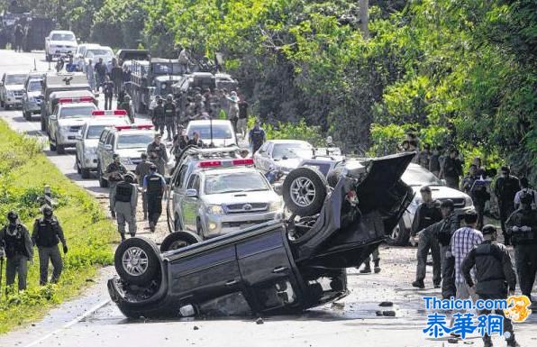 陶公府选举上仪员保安警车被炸 5警员两死3伤