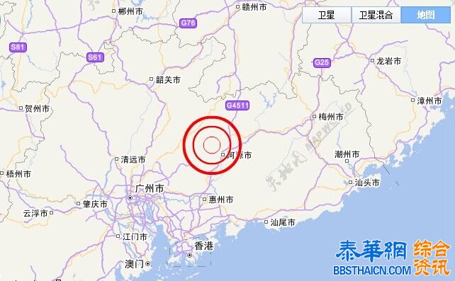 广东省河源市东源县发生4.2级地震