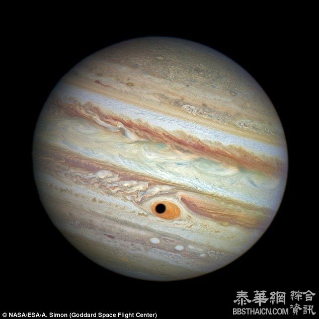 来自星星的万圣节：木星表面卫星阴影形成巨眼