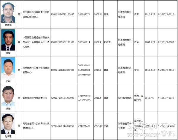 中国全球通缉百名外逃人员：19年间2013年逃离人数最多