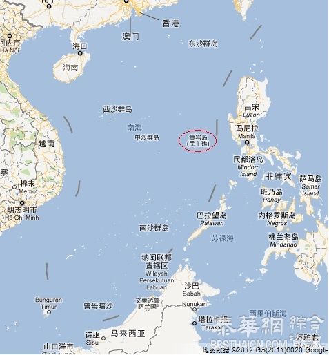 应菲律宾要求，谷歌地图移除“黄岩岛”中文标注