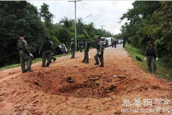 陶公府军车遭炸 车中士兵1死6伤