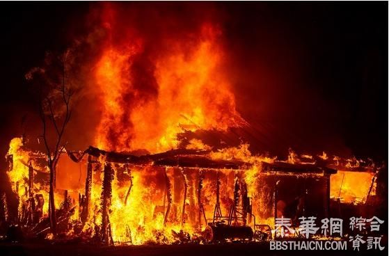 加州山火已致1死4伤 两县进入紧急状态