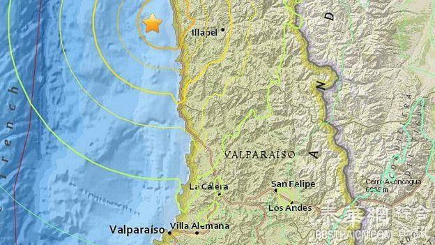 智利发生强烈地震　太平洋发海啸警报