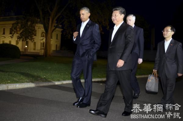 习近平奥巴马华盛顿会面：宾夕法尼亚大街秋夜散步，未打领带