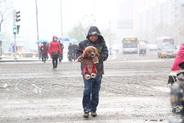 北京降大雪 天安门士兵换“白军装”引合照