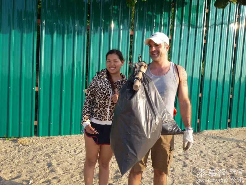 芭堤雅海滩捡垃圾 澳洲男获讚
