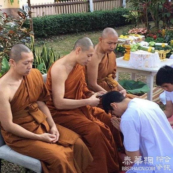 娱乐圈的小鲜肉Nadech剃发修行15天