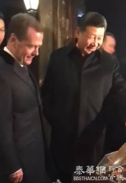 习近平与梅德韦杰夫夜游乌镇