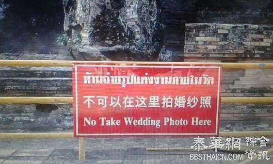 清迈契迪龙寺 禁止拍婚纱照