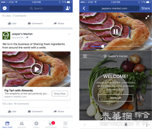 Facebook影片广告全新升级　iOS用户抢先用