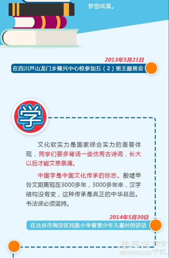 习近平在“德、志、学、践、辨、体”等方面多次寄语少年儿童