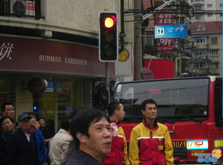 上海黄浦区浙江路广东路口发生火烧