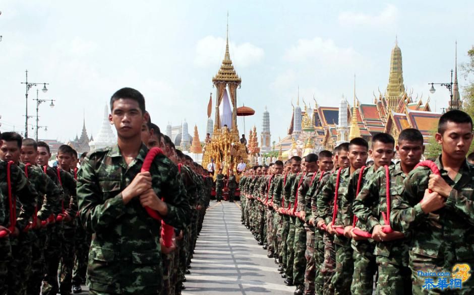 บรรยากาศการซ้อมริ้วขบวนพระศพฯ