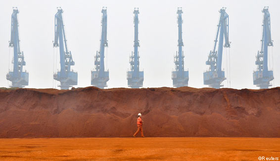 中国环保行动导致铁矿石跌破每吨60美元