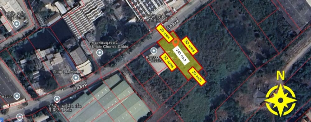 巴吞他尼府三科区瓦星巷248平方亩空地出售!!-4